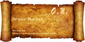Orsós Muriel névjegykártya
