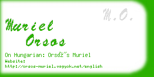 muriel orsos business card
